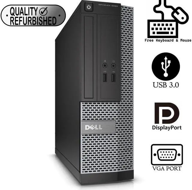 Dell OptiPlex 3020 SFF – Small Form Factor Business Desktop | Intel Core i3/i5/i7 (4th Gen) | Reliable, Secure & Upgrade‑Ready | Windows 10/11 Pro