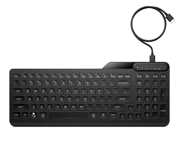 HP 400 backlit wired keyboard