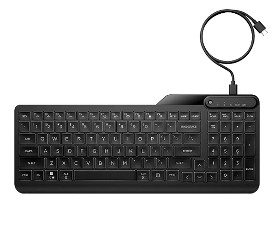 HP 400 backlit wired keyboard