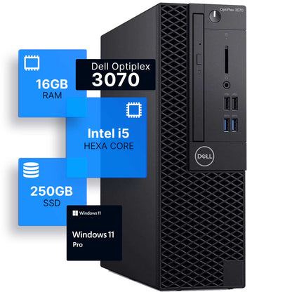 Dell OptiPlex 3070 | 5070 | 7070 SFF – Intel Core i3/i5/i7 9th Gen | 8GB/16GB RAM | 256GB/512GB SSD | Windows 10/11 Pro